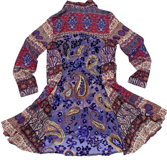 Aratta Dresses & Skirts - Aratta Paisley Floral Velvet Burnout Dress